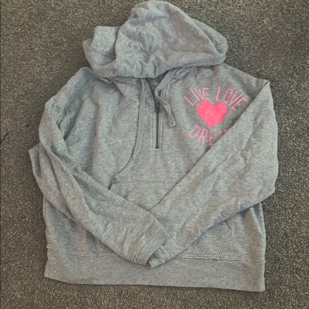 Aeropostale Gray Hoodie with Pink Accents